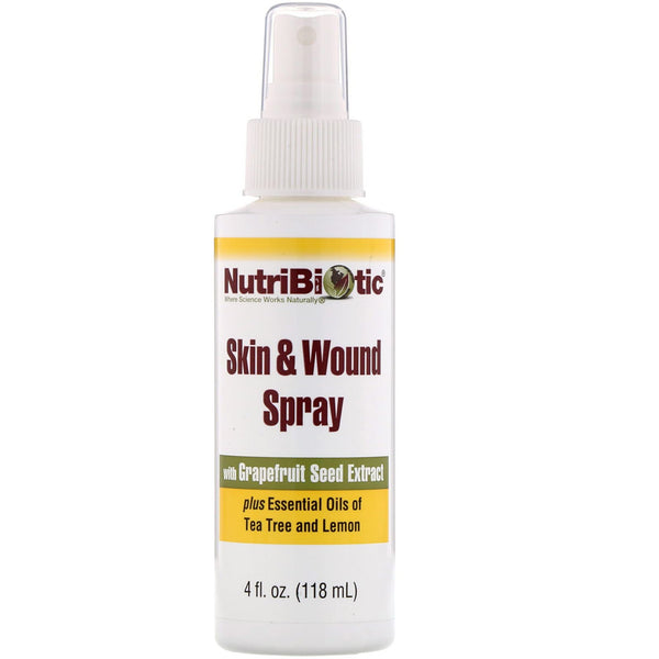 NutriBiotic, Skin & Wound Spray with Grapefruit Seed Extract, 4 fl oz (118 ml) - The Supplement Shop