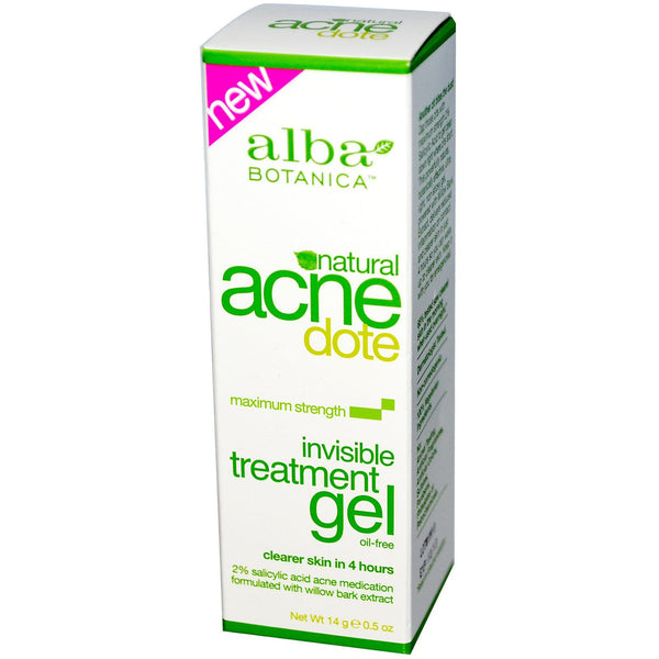 Alba Botanica, Acne Dote, Invisible Treatment Gel, Oil-Free, 0.5 oz (14 g) - The Supplement Shop