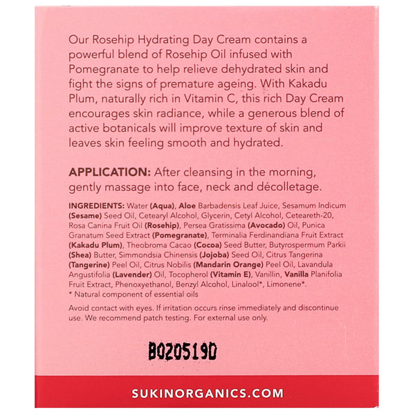 Sukin, Hydrating Day Cream, Rosehip, 4.06 fl oz (120 ml) - The Supplement Shop