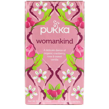 Pukka Herbs, Womankind, Caffeine Free, 20 Herbal Tea Sachets, 1.05 oz (30 g)
