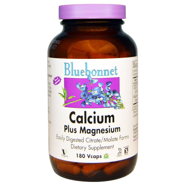 Bluebonnet Nutrition, Calcium Plus Magnesium, 180 Vcaps - The Supplement Shop