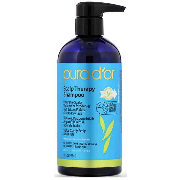 Pura D'or, Scalp Therapy Shampoo, 16 fl oz (473 ml) - The Supplement Shop