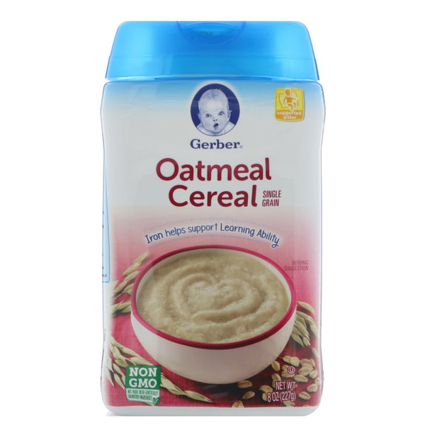 Gerber, Oatmeal Cereal, Single Grain, 8 oz (227 g) - The Supplement Shop