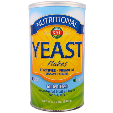 KAL, Nutritional, Yeast Flakes, Unsweetened, 12 oz (340 g)