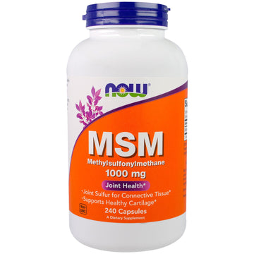 Now Foods, MSM, Methylsulfonylmethane, 1,000 mg, 240 Capsules
