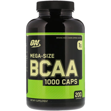 Optimum Nutrition, BCAA 1000 Caps, Mega-Size, 1 g, 200 Capsules