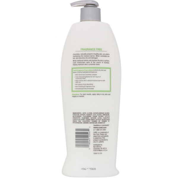 Curel, Fragrance Free, Comforting Lotion for Dry, Sensitive Skin, 20 fl oz (591 ml) - The Supplement Shop