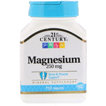 21st Century, Magnesium, 250 mg, 110 Tablets - The Supplement Shop