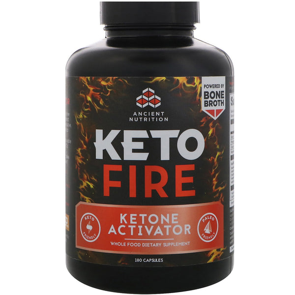 Dr. Axe / Ancient Nutrition, Keto Fire, Ketone Activator, 180 Capsules - The Supplement Shop
