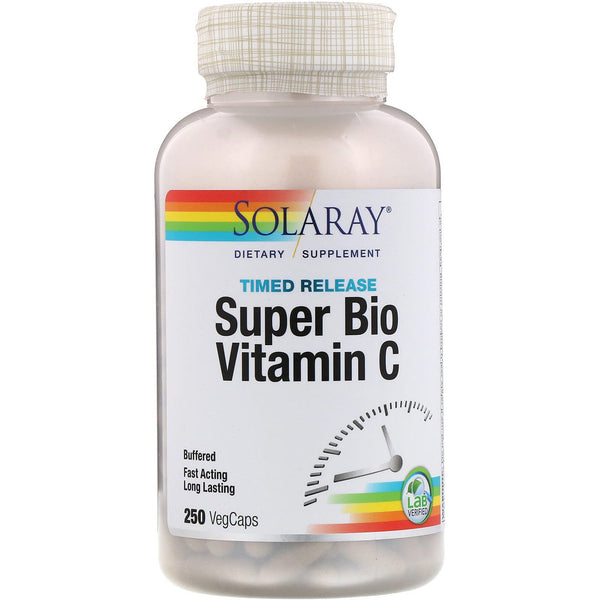 Solaray, Super Bio Vitamin C, Timed Release, 250 VegCaps - The Supplement Shop