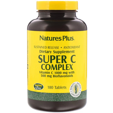 Nature's Plus, Super C Complex, Vitamin C 1000 mg with 500 mg Bioflavonoids, 180 Tablets