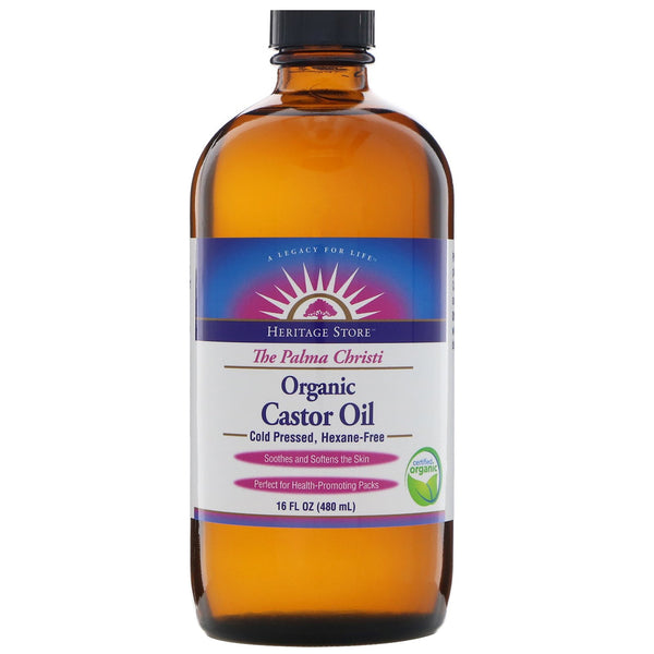 Heritage Store, Organic Castor Oil, 16 fl oz (480 ml) - The Supplement Shop