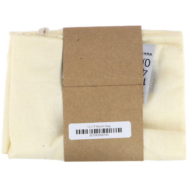 Wowe, Certified Organic Cotton Muslin Bag, 1 Bag, 12 in x17 in - The Supplement Shop