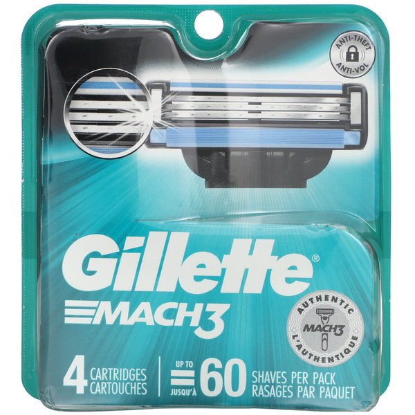 Gillette, Mach3, 4 Cartridges - The Supplement Shop