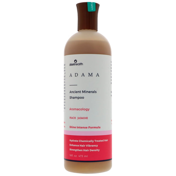 Zion Health, Adama, Ancient Minerals Shampoo, Peach Jasmine, 16 fl oz (473 ml) - The Supplement Shop