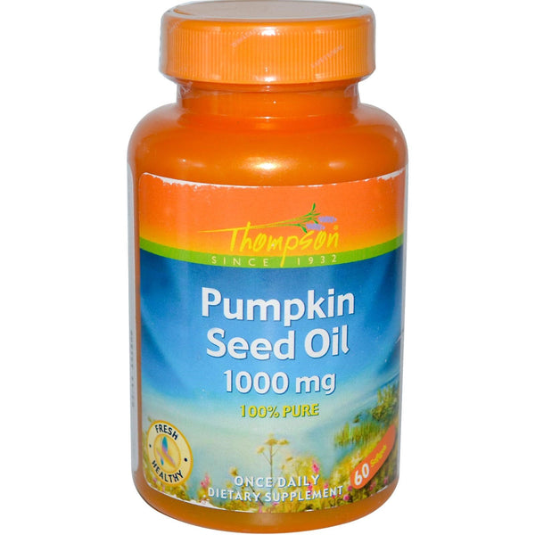 Thompson, Pumpkin Seed Oil, 1000 mg, 60 Softgels - The Supplement Shop