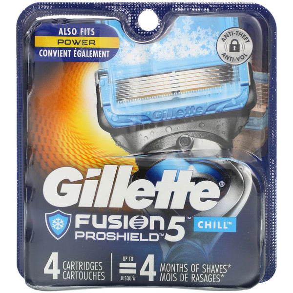 Gillette, Fusion5 Proshield, Chill, 4 Cartridges - The Supplement Shop