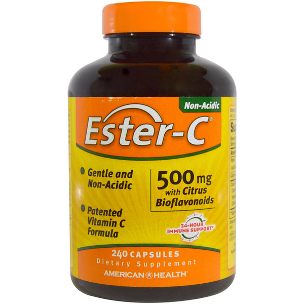 American Health, Ester-C with Citrus Bioflavonoids, 500 mg , 240 Capsules - The Supplement Shop