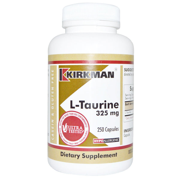 Kirkman Labs, L-Taurine, 325 mg, 250 Capsules - The Supplement Shop