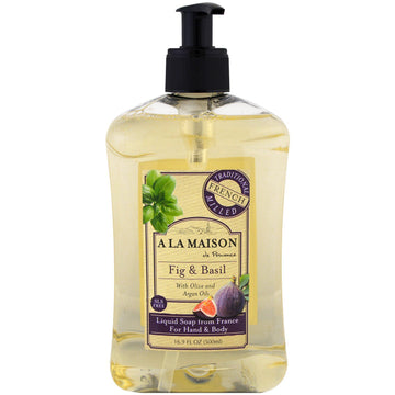 A La Maison de Provence, Hand and Body Liquid Soap, Fig and Basil, 16.9 fl oz (500 ml)