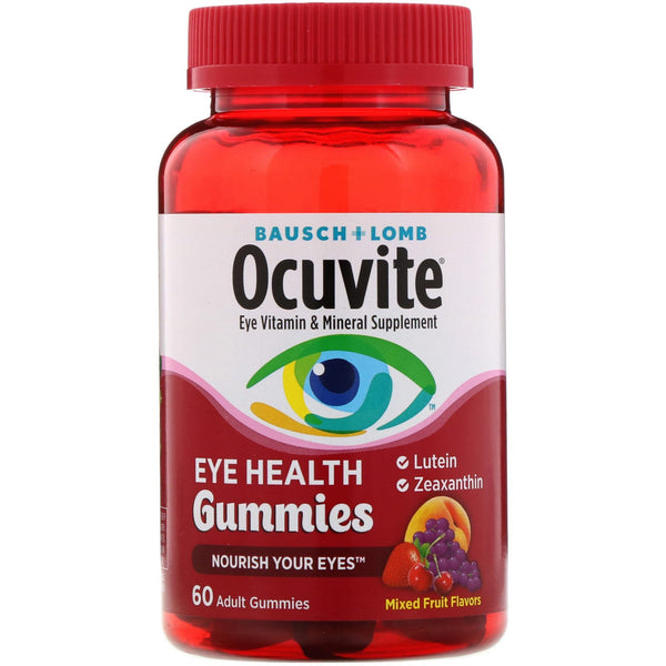 Bausch & Lomb, Ocuvite, Eye Health Gummies, Mixed Fruit Flavors, 60 Adult Gummies - The Supplement Shop