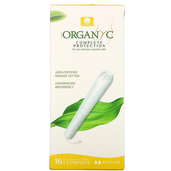 Organyc, Tampons, Regular, 16 Tampons - The Supplement Shop