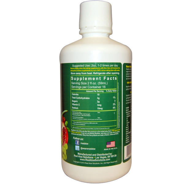 Real Aloe, Aloe Vera Super Juice, 32 fl oz (960 ml) - The Supplement Shop