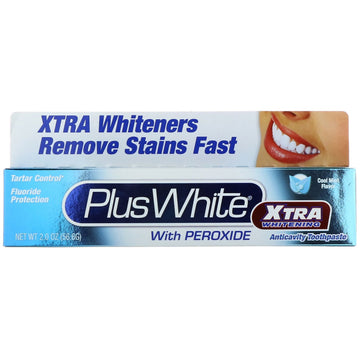 Plus White, Xtra Whitening with Peroxide, Clean Mint Flavor, 2.0 oz (56.6 g)