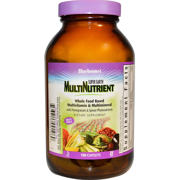 Bluebonnet Nutrition, Super Earth Multinutrient, Iron Free, 180 Caplets - The Supplement Shop