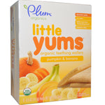 Plum Organics, Little Yums, Organic Teething Wafers, Pumpkin & Banana, 6 Packs, 0.5 oz (14.1 g) Each - The Supplement Shop
