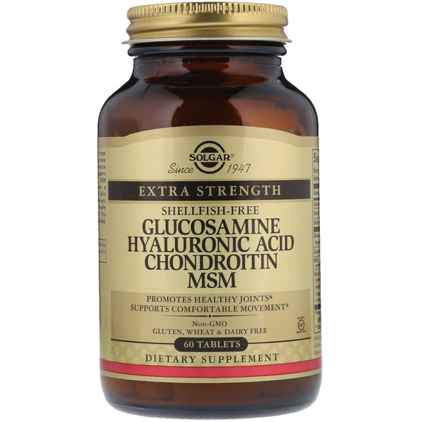 Solgar, Glucosamine Hyaluronic Acid Chondroitin MSM, 60 Tablets - The Supplement Shop
