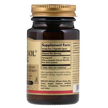 Solgar, Pycnogenol, 100 mg, 30 Vegetable Capsules
