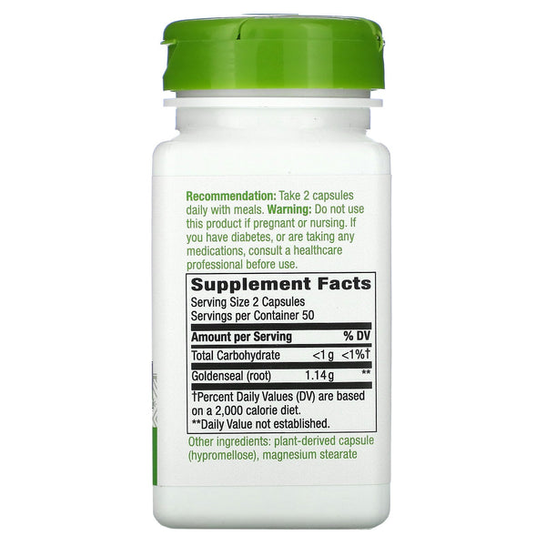 Nature's Way, Goldenseal Root, 1,140 mg, 100 Vegan Capsules - The Supplement Shop