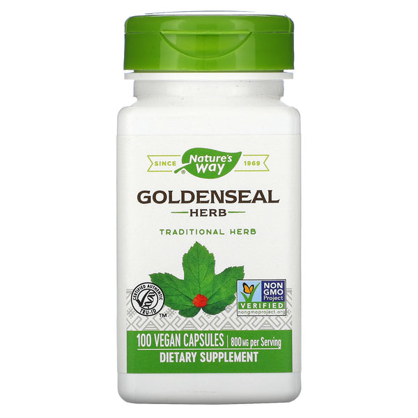 Nature's Way, Goldenseal Herb, 800 mg, 100 Vegan Capsules - The Supplement Shop