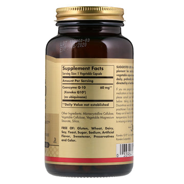 Solgar, Vegetarian CoQ-10, 60 mg, 180 Vegetable Capsules