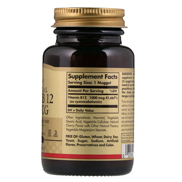 Solgar, Sublingual Vitamin B12, 1,000 mcg, 250 Nuggets