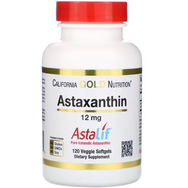 California Gold Nutrition, Astaxanthin, AstaLif Pure Icelandic, 12 mg, 120 Veggie Softgels - The Supplement Shop