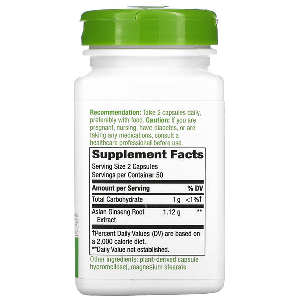Nature's Way, Asian Ginseng, 1,120 mg, 100 Vegan Capsules - The Supplement Shop