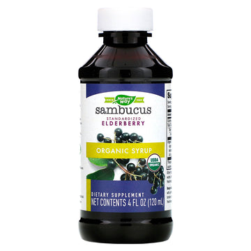 Nature's Way, Sambucus, Standardized Elderberry, Organic Syrup, 4 fl oz (120 ml)