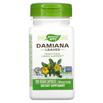 Nature's Way, Damiana Leaves, 800 mg, 100 Vegan Capsules