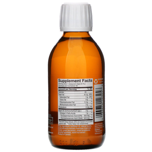 Ascenta, NutraVege, Omega-3 Plant, Extra Strength, Cranberry Orange Flavored, 1,000 mg, 6.8 fl oz (200 ml) - The Supplement Shop