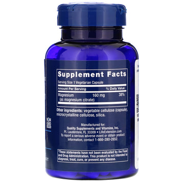 Life Extension, Magnesium (Citrate), 100 mg, 100 Vegetarian Capsules