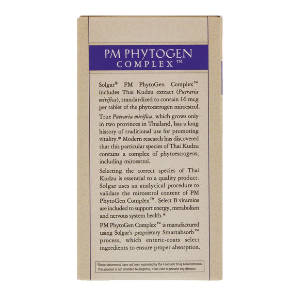 Solgar, PM PhytoGen Complex, 60 Tablets - The Supplement Shop