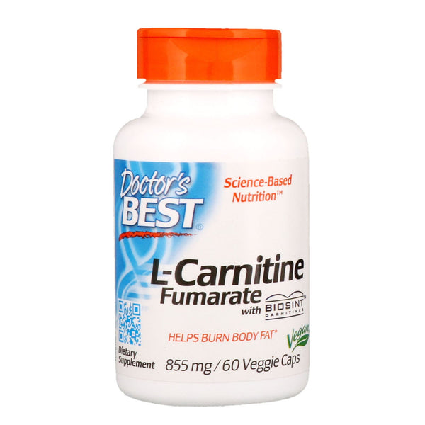 Doctor's Best, L-Carnitine Fumarate with Biosint Carnitines, 855 mg, 60 Veggie Caps - The Supplement Shop