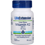 Life Extension, Low Dose Vitamin K2 (MK-7), 45 mcg, 90 Softgels - The Supplement Shop