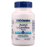 Life Extension, Acetyl-L-Carnitine, 500 mg, 100 Vegetarian Capsules - The Supplement Shop