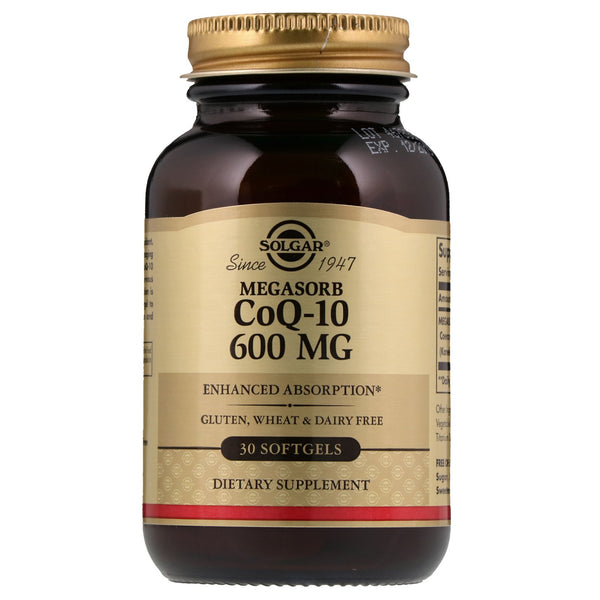 Solgar, Megasorb CoQ-10, 600 mg, 30 Softgels - The Supplement Shop