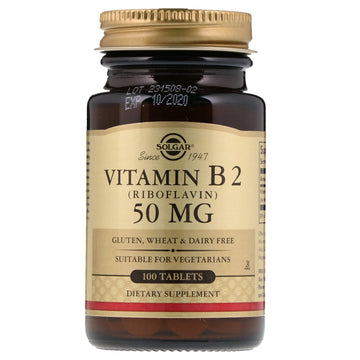 Solgar, Vitamin B2 (Riboflavin), 50 mg, 100 Tablets