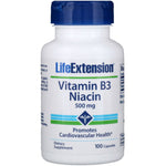 Life Extension, Vitamin B3 Niacin, 500 mg, 100 Capsules - The Supplement Shop