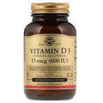 Solgar, Vitamin D3 (Cholecalciferol), 15 mcg (600 IU), 120 Vegetable Capsules - The Supplement Shop